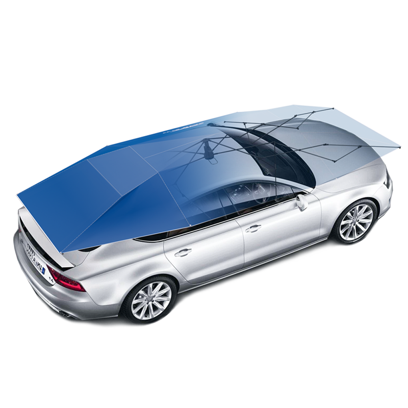 全自动汽车遮阳伞防晒车罩车顶车棚隔热挡板降温车衣智能折叠车篷