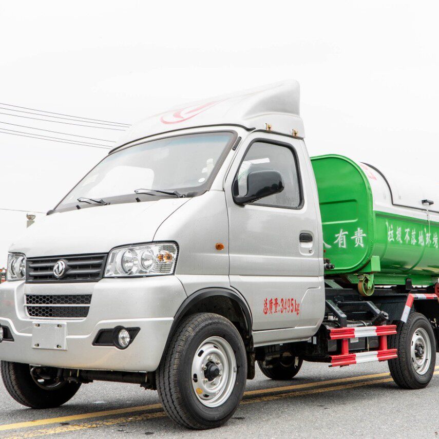 东风小霸王3方勾臂垃圾车小型汽油环卫垃圾运输车新车定金