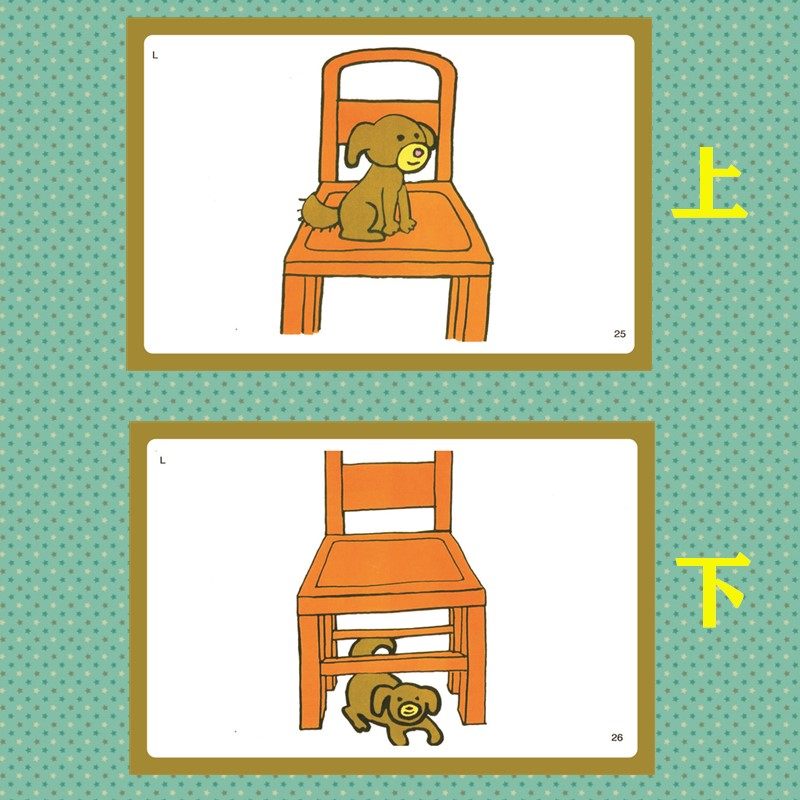 07岁方位介词上下左右认知语言词积累自闭症儿童康复早教闪卡