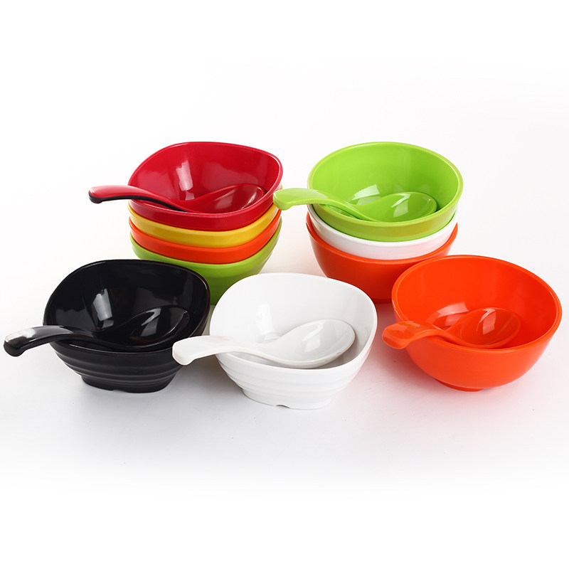 彩色密胺小碗塑料汤碗小料蘸酱碗火锅餐具仿瓷米碗