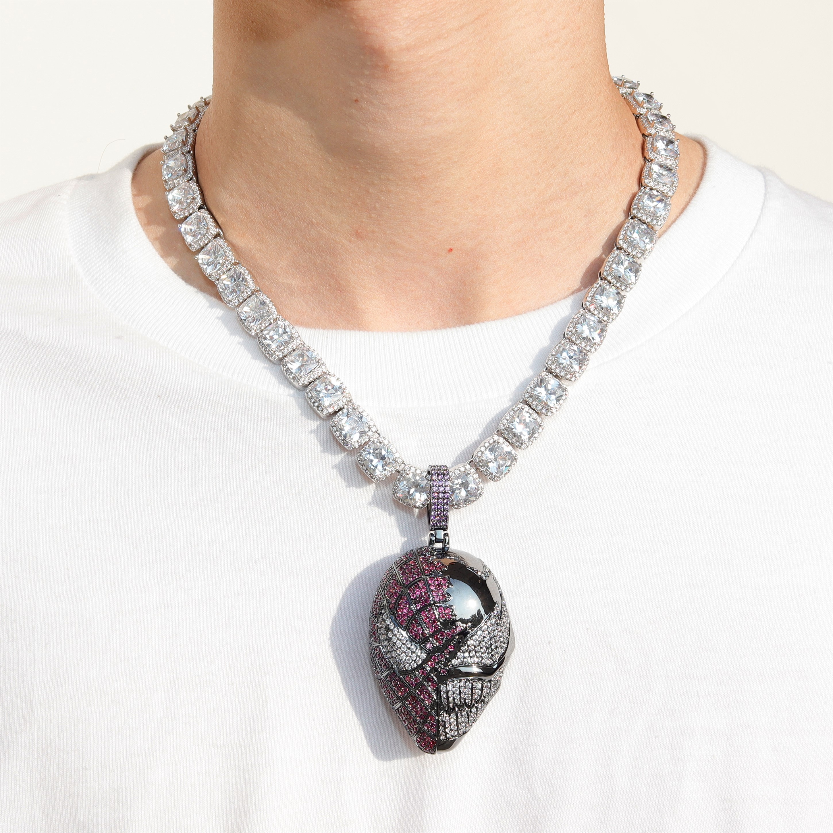 蜘蛛侠毒液吊坠致命守护者情侣项链嘻哈欧美漫威项坠