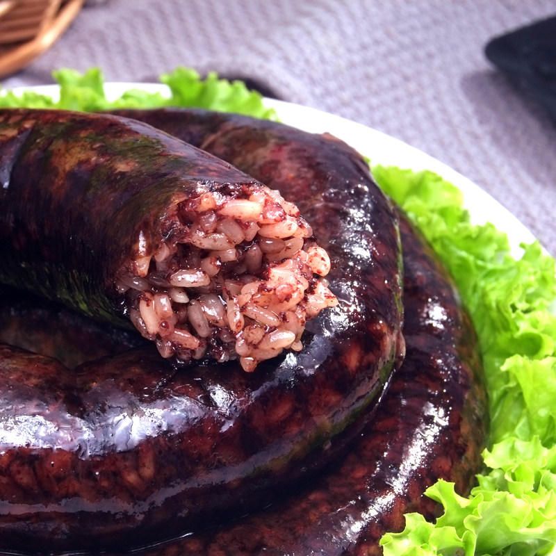 东北糯米肠韩国米灌肠延边特产朝鲜族猪血手工香肠