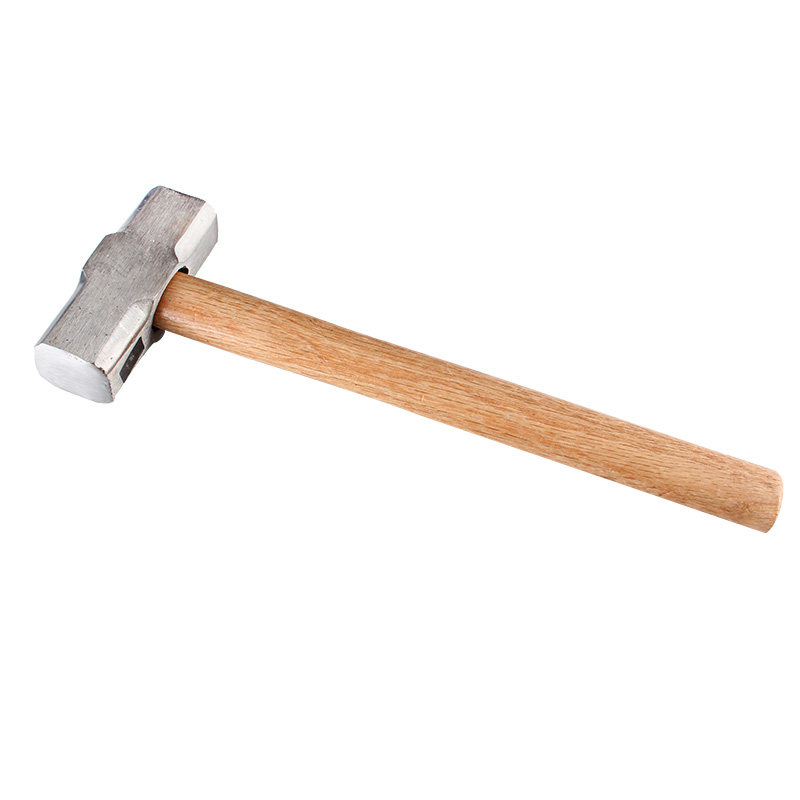 纯钢木柄八角方头木建筑铁锤榔头工具多功能石工其他锤