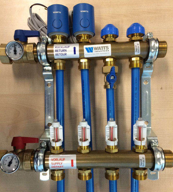 德国进口沃茨hkv分集水器/ms63抗脱锌黄铜分水器/地暖分水器