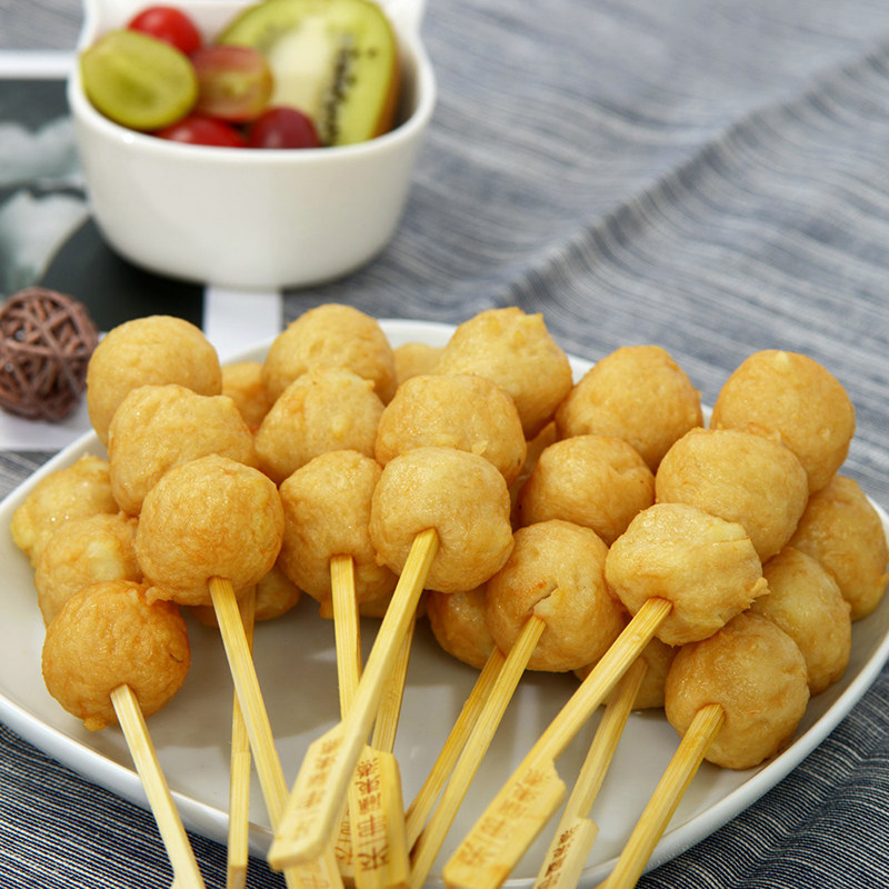 仁齐一串黄金墨鱼鱼丸10串330g速冻食品火锅食材墨鱼丸