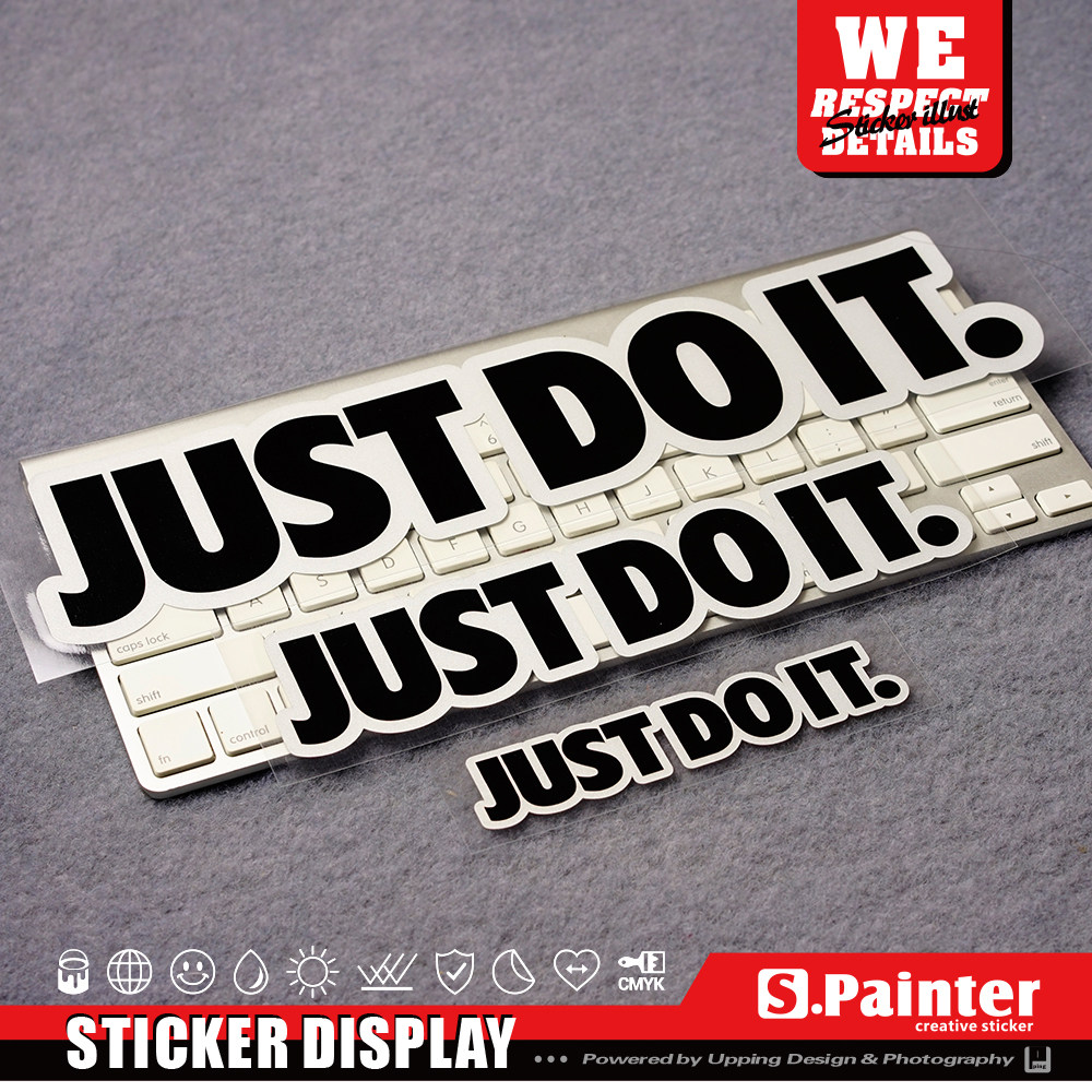 sp贴绘justdoit创意文字车贴潮牌装饰汽车装饰贴