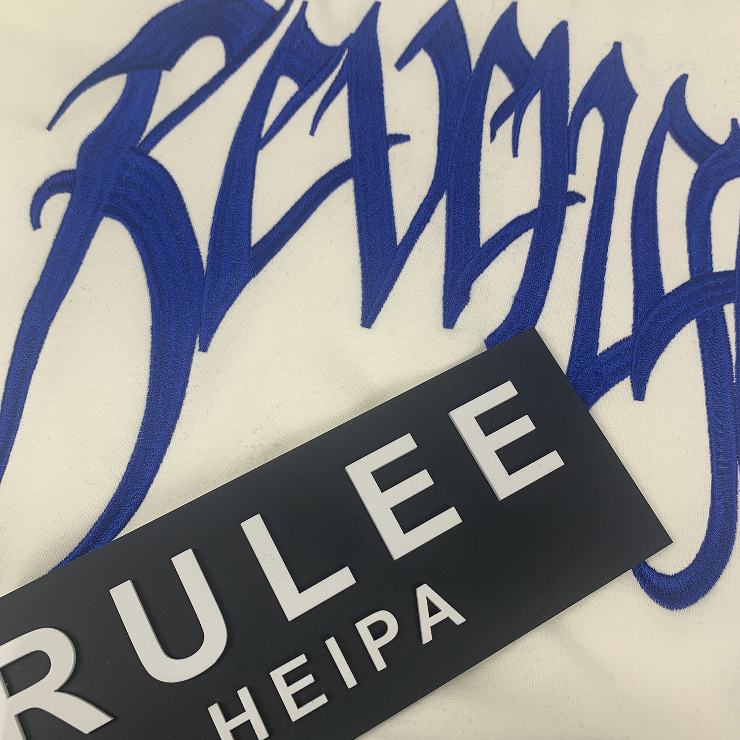 xxx revenge风格蓝色刺绣logo连帽卫衣长袖衫高街宽松嘻哈同款