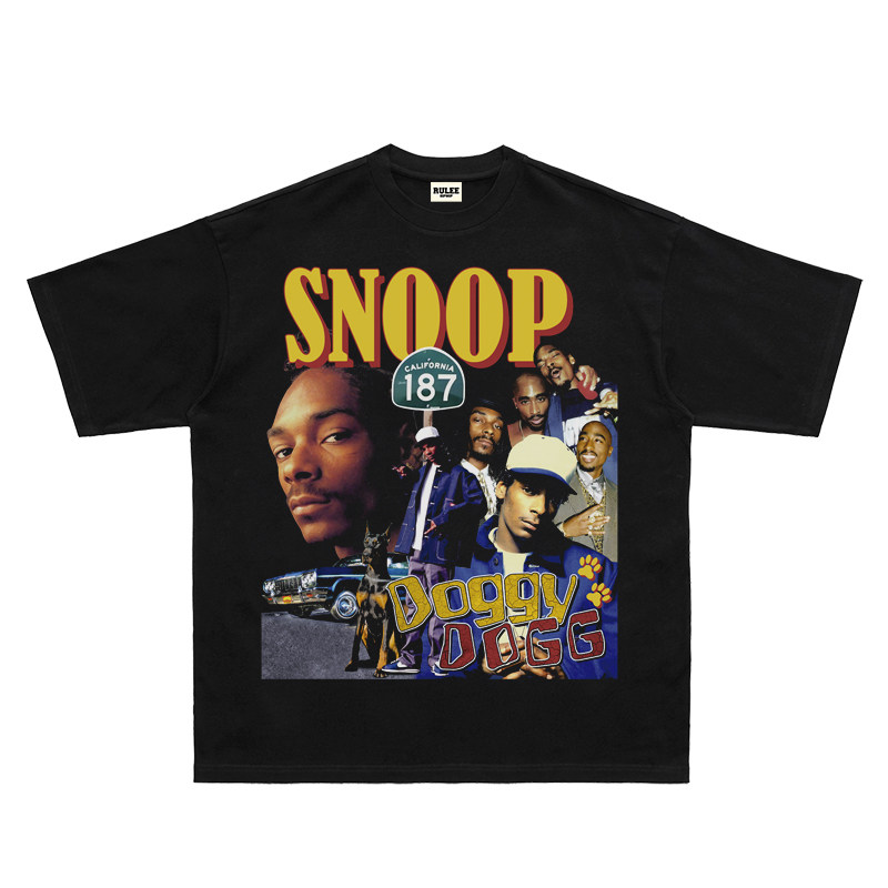 snoopdogg狗爷vintage西海岸hiphop短袖嘻哈宽松说唱t恤