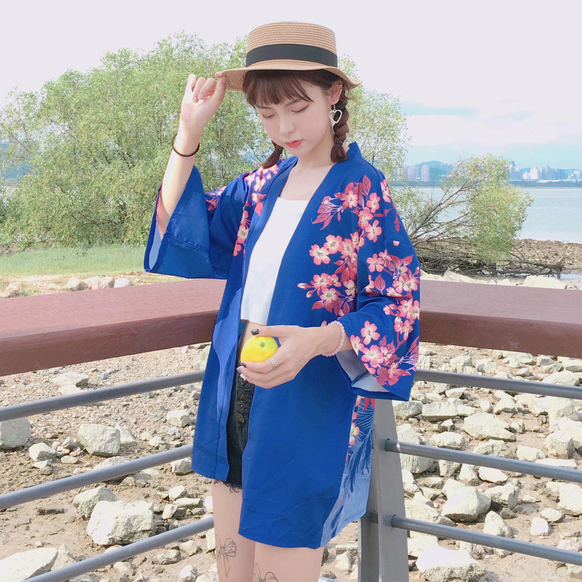 夏季新款复古bf原宿风日式和服开衫薄外套女韩版宽松防晒衣学生潮