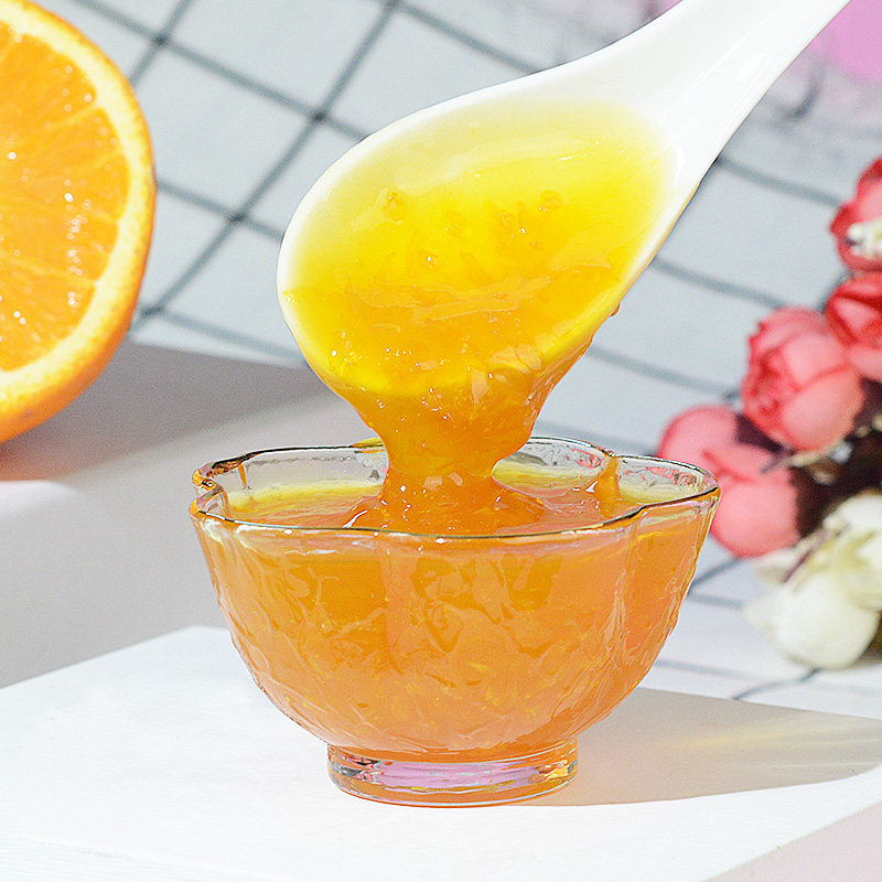 甜橙果酱柳橙果肉橙果粒果浆奶茶店水果果茶果酱
