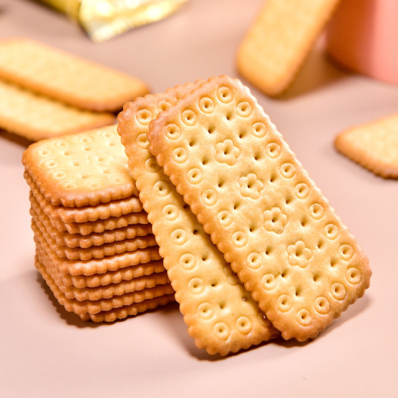 新品小牧香蕉蔬菜拌面饼干180克零食早餐薄脆韧性饼干