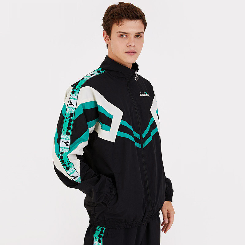 diadora迪亚多纳男子外套男士宽松撞色潮流休闲休闲运动运动茄克