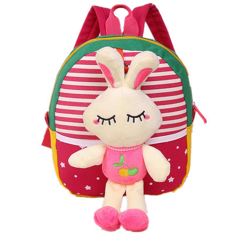 宝宝双肩小书包123岁幼儿园可爱卡通零食玩具公仔书包