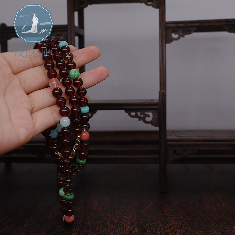 汉服明制大帽帽珠原创帽子男款大明少年毛衣发饰