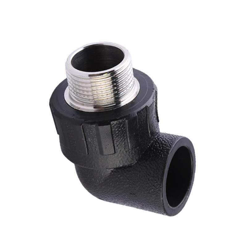 弯头pe63pe管外pe接头管件给水管给水外丝pe管