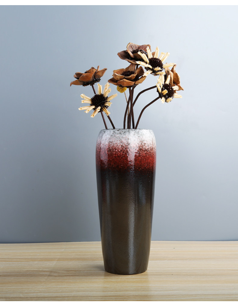 陶瓷花瓶复古鲜花花插水培花器客厅酒店陶艺花瓶