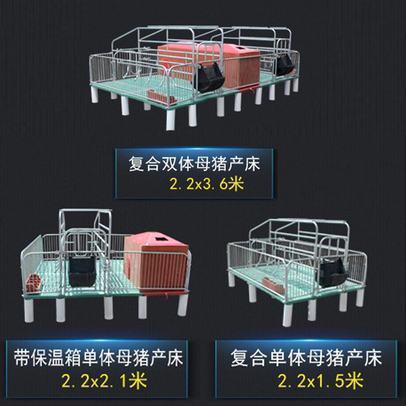 母猪产床保育两用复合板双体仔猪分娩床单体落地式加厚保温箱设备