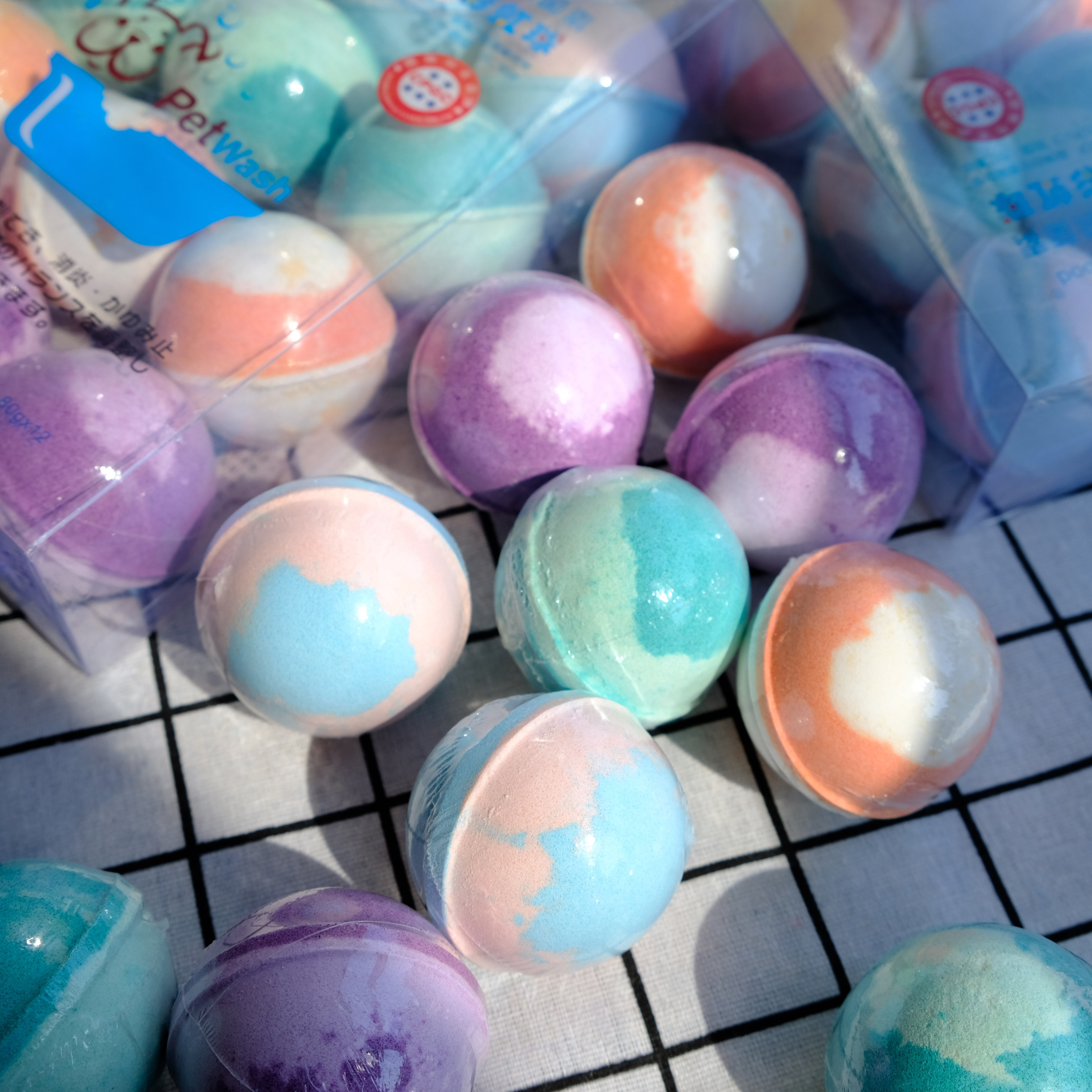 良食社彩虹spa泡泡浴球蜂胶精油银离子水疗美毛益宠物猫狗沐浴液