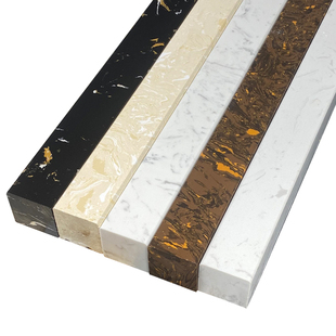 通体大理石挡水条卫生间阻隔水实心弧形挡水石基防水条淋浴房配件