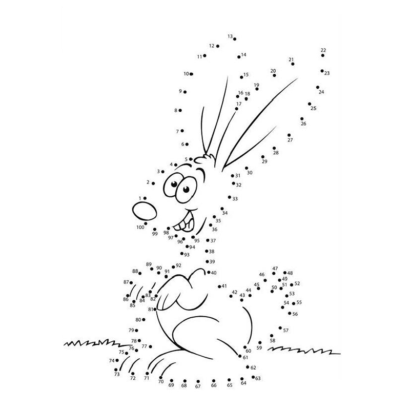 幼儿园宝宝看图点连数字1-100运笔连线画本儿童玩具挂图