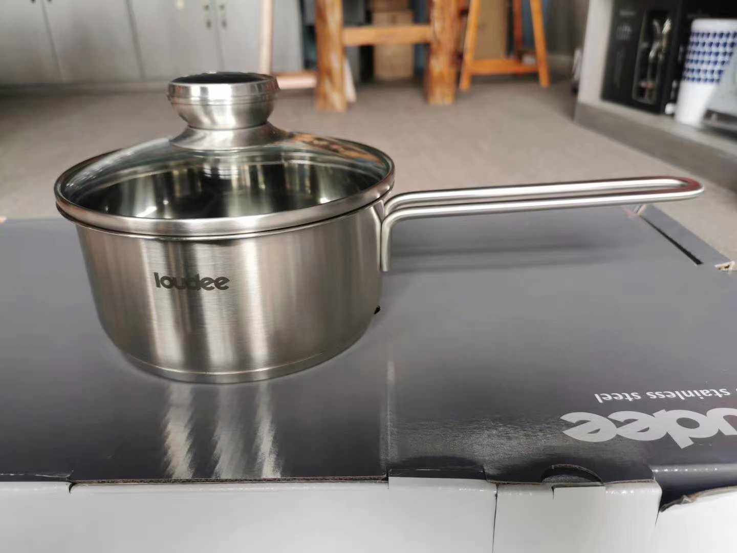 德国loudee洛德不锈钢复合底锅具件套双耳汤锅炖锅汤锅