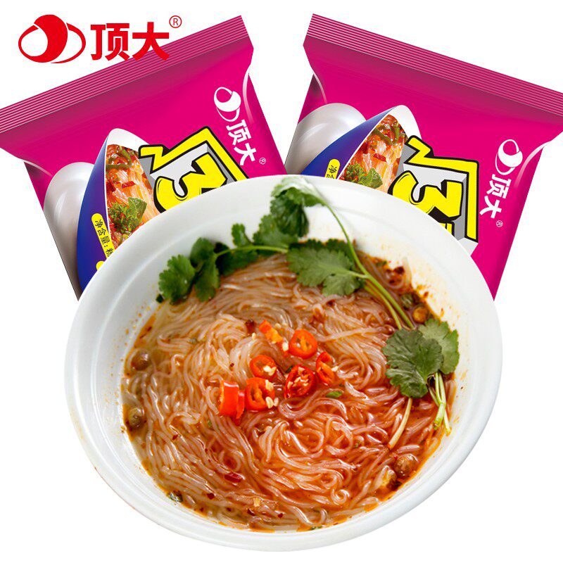 顶大酸辣粉袋装油炸免煮懒人泡面