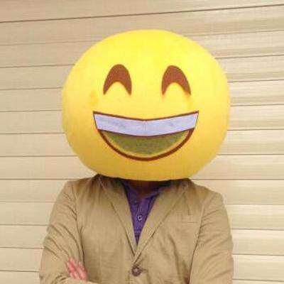 唱将面具emoji酒吧唱歌校运会年会表p演道具表情滑稽头套 笑脸头