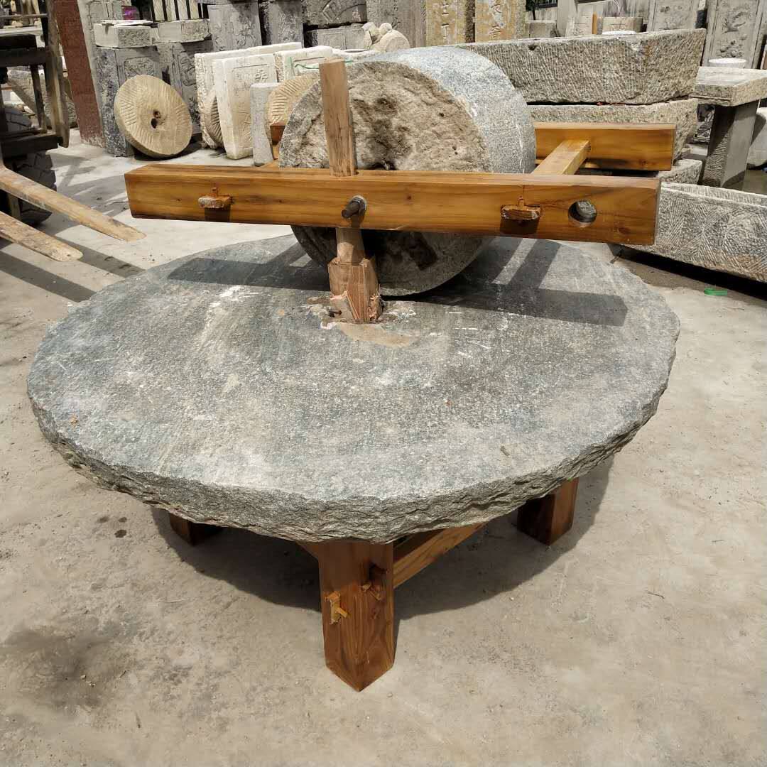 碾子民间老石石雕碾盘碾砣石磙子园林古建磨盘石雕