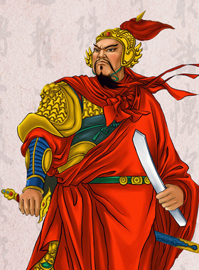 岳飞画像精忠报国人物画丝绸画 客厅办公室装饰画 爱国满江红挂画