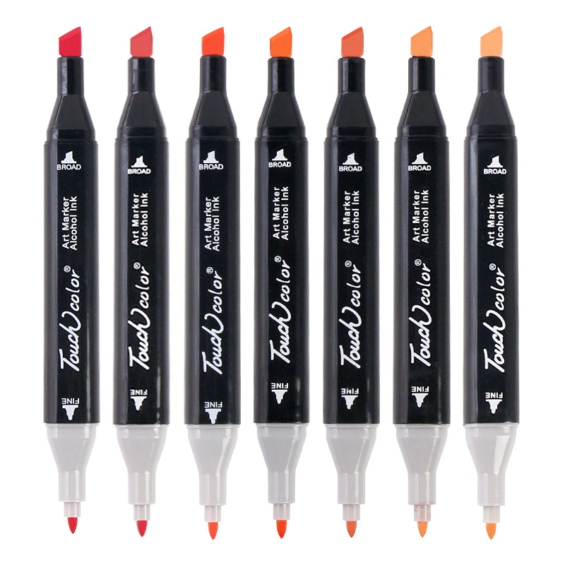 touchcolor设计6支记号笔记签到彩笔画笔绘画专用马克笔