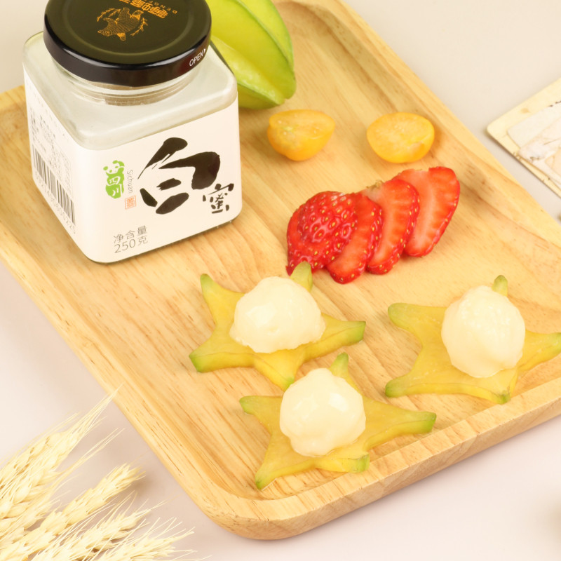 四川结晶白蜜250g农家自产油菜花蜂蜜品尝蜂蜜