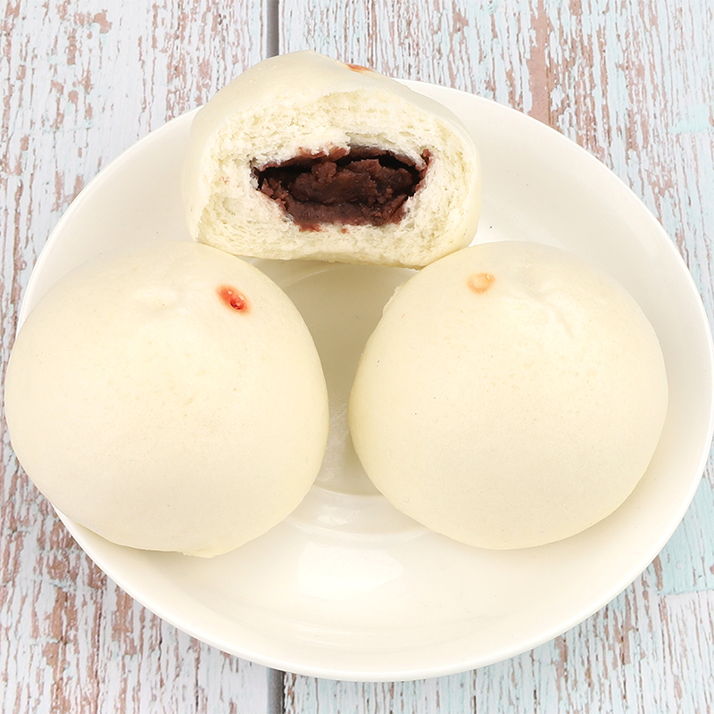五丰冷食豆沙包整箱120只商用酒店早餐早点速食食品包子馒头面食