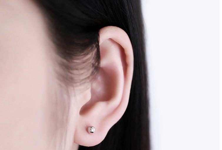 简约清新养耳耳钉小耳骨钉圆豆豆白钻耳饰女学生耳钉