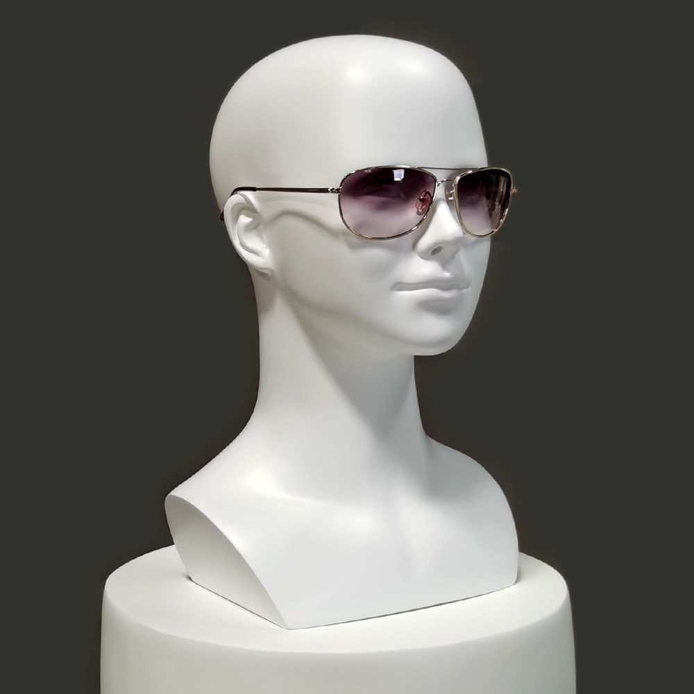玻璃钢女士头模道具假人头模型vr眼镜帽子口罩眼镜店展示模特头