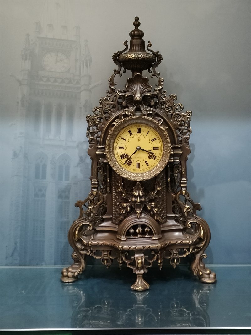 欧式座钟法国巴洛克复古壁炉t201纯铜手工打造台钟