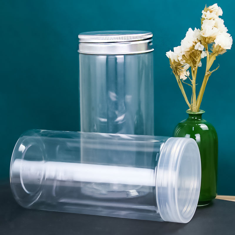 6514透明塑料塑料瓶瓶子带盖圆形广口密封枸杞密封罐