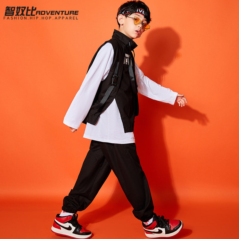 儿童街舞套装男童个性潮装帅气嘻哈哈酷机能儿童演出服