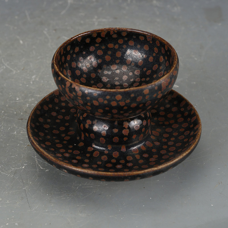 宋磁州窑系怀仁茶杯茶盏仿古瓷器古董古玩老货摆件