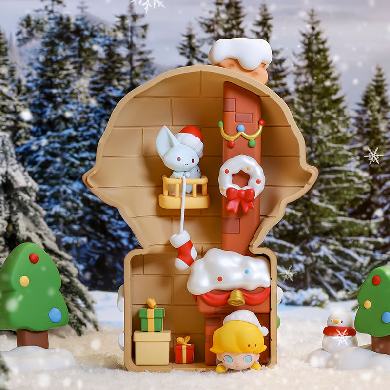 圣诞手办dimoo礼盒场景popmart泡泡玛特桌面娃娃摆件潮玩盲盒