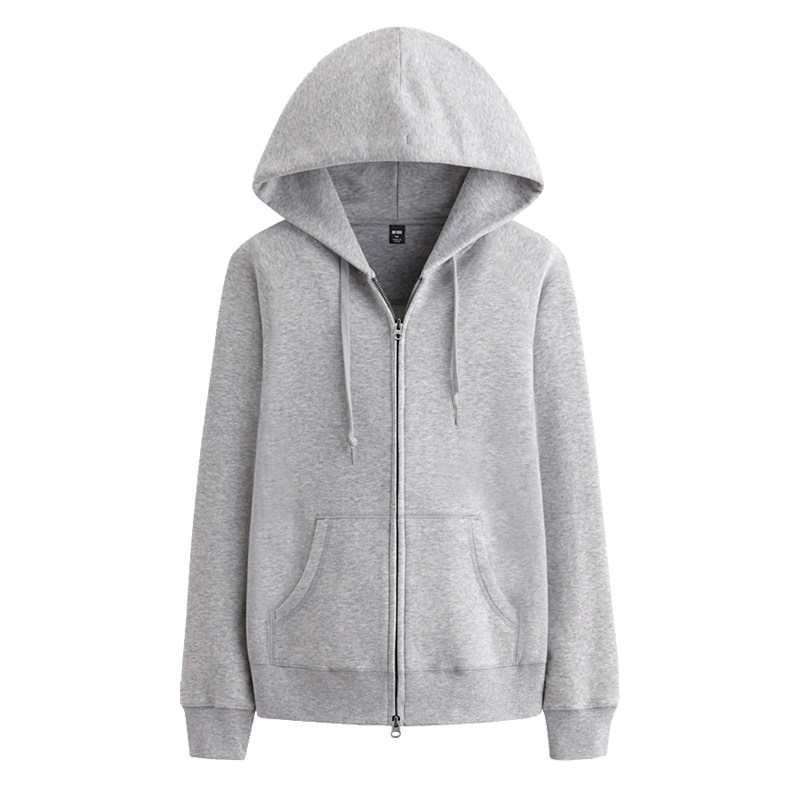 卫衣外套女2019春秋拉链宽松大码开衫连帽运动休闲薄款中长款上衣