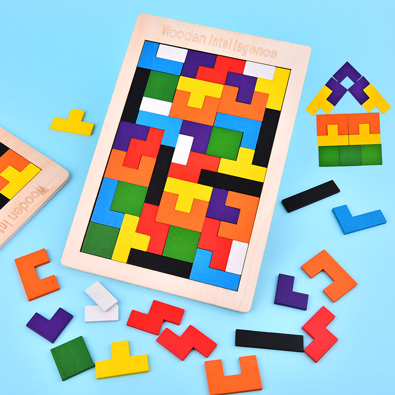 创意俄罗斯方块拼图积木拼板幼儿园男女宝宝礼物拼图