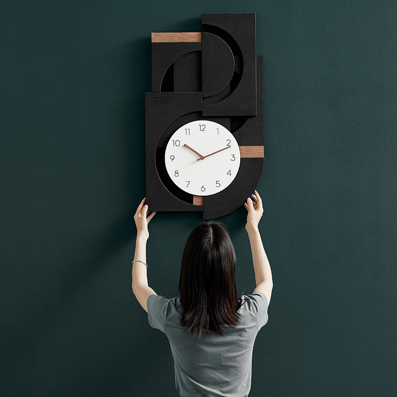 emitdoog北欧轻奢时钟钟表挂钟背景背景墙墙面艺术挂钟