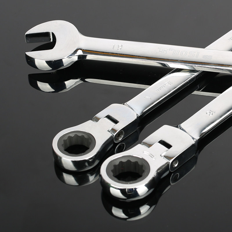 波斯活动棘轮扳手开口梅花两用汽修齿轮大小棘轮扳手