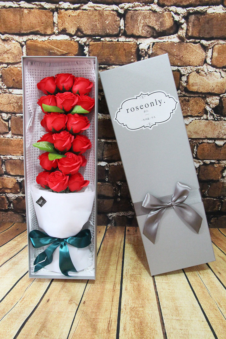 青岛七夕节礼物女友18朵美人鱼邓超同香皂玫瑰花仿真仿真花