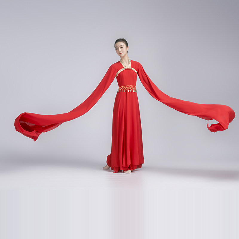 水袖舞蹈古典演出服飘逸惊鸿舞甩大鱼海棠服装水月民族服装