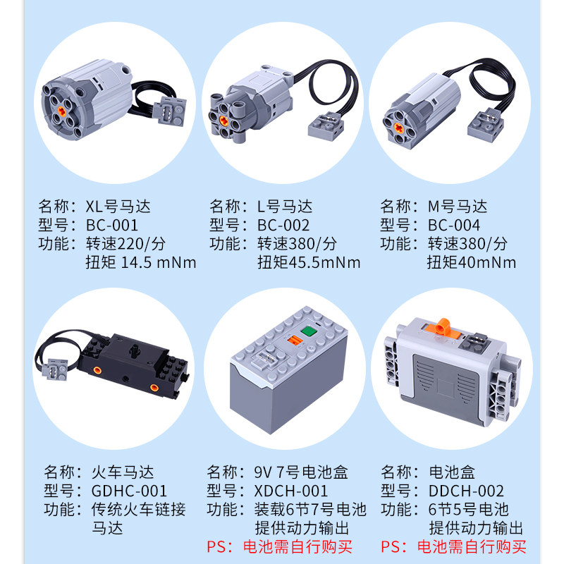 lego乐高8883马达ev3积木电机9686电池8881塑料积木
