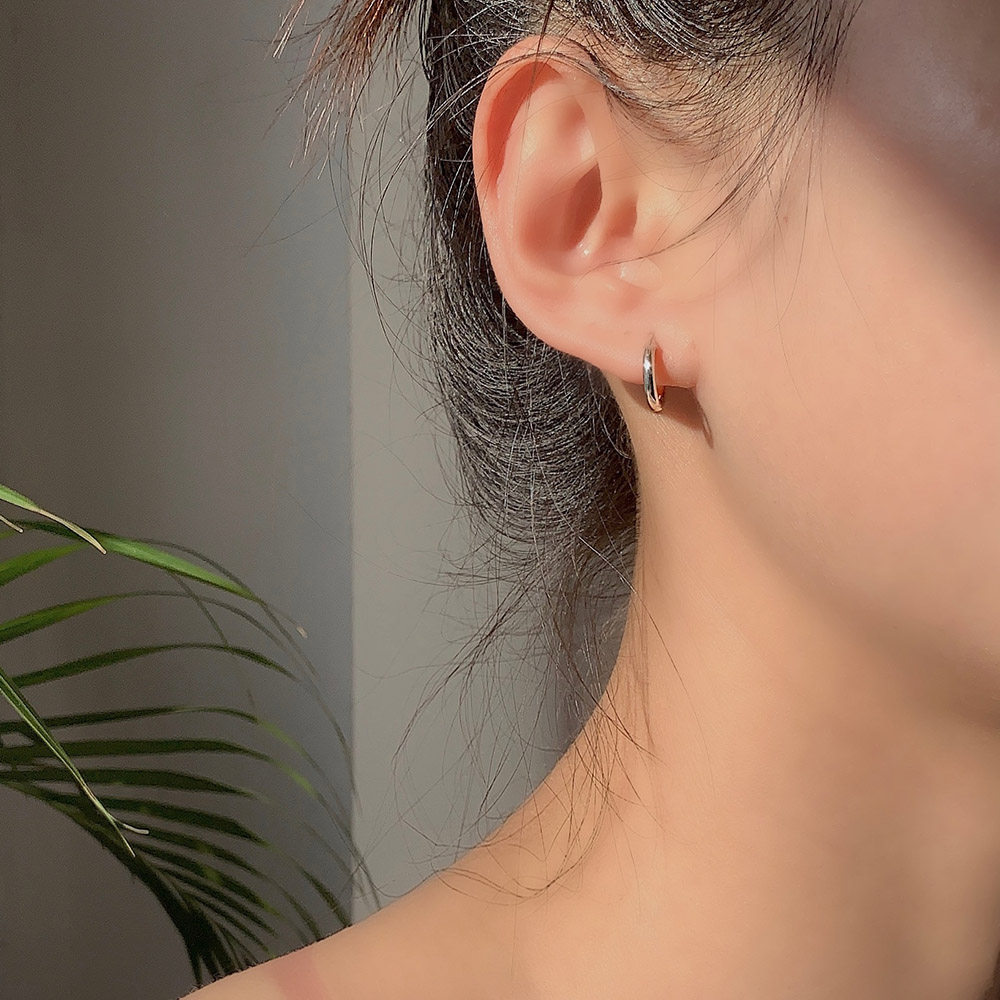 进口耳环戴耳环可叠时尚经典泰国银饰耳圈女流行风流耳环
