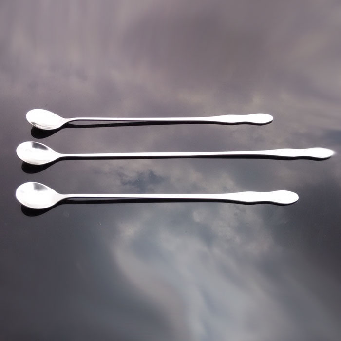 创意不锈钢长柄勺奶茶搅拌勺加长把冰勺甜品蜂蜜果汁调料勺子吧勺