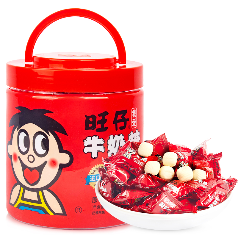 旺旺牛奶糖518g罐装旺仔喜糖桶装糖果教师节礼物糖果