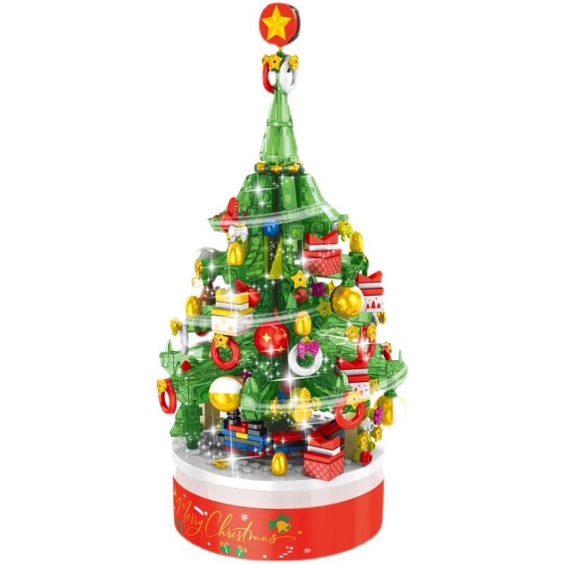 乐高积木女孩圣诞树音乐盒男孩子圣诞节礼物拼装玩具生日送女朋友